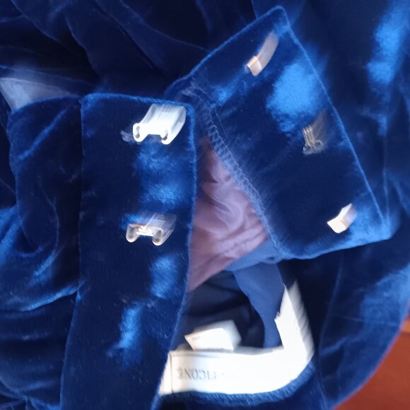 30W Vintage Maxi Skirt 1970's Evan-Picone Velvet Size 12 Blue Union Made USA - Picture 4 of 6